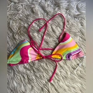 white fox swim bikini top